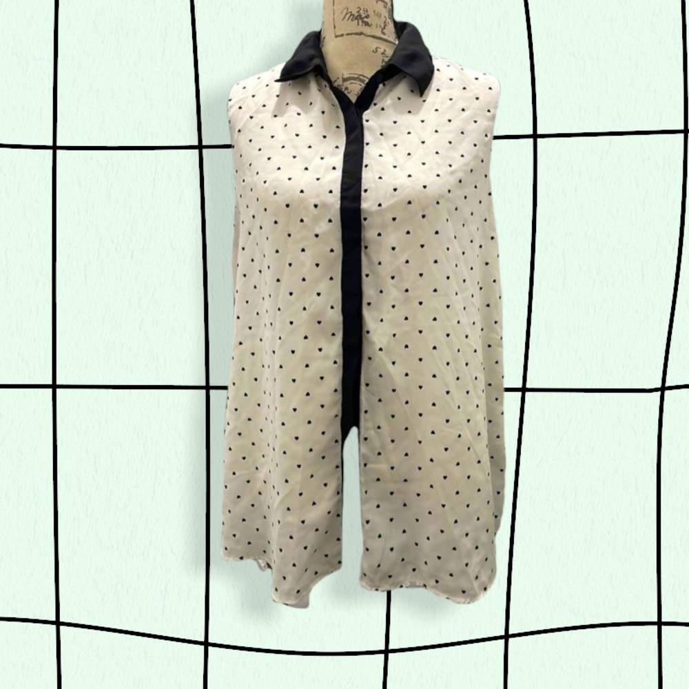 CATO Women’s Sheer Button Up Tank